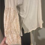 We The Free 💜  Cream Long Sleeve with Silky Printed Sleeves Photo 1