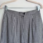 Vintage Lord & Taylor Petites Women’s Houndstooth Plaid Casual Skirt Size 8P Black Photo 5