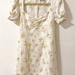 Reformation Gina puff sleeve Linen floral A-line Mini Dress Photo 0