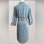 Fred Rothschild Vintage Denim Midi Dress Paisley Belt Timeless Boho Western Blue Photo 3
