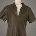 Proenza Schouler RTR  White Label Esther Faux Leather Midi Dress Size 6 Photo 6