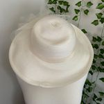 Vintage Cream Bow Hat White Photo 4
