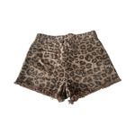 Blank Paige  Womens Brown Tan Cheetah‎ Print Cut Off Denim Shorts Size Small Photo 1