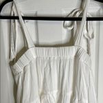 White Tiered Eyelet Dress with Tie Closures Size Medium Photo 7