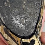 Casadei Pink Calf Hair Leopard Print Denim Jean Mule Platform Wedge Sandals 6.5 Photo 8