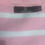 Pink and White Striped Knit Vest Size M Photo 2