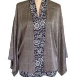 Kimchi Blue /URBAN OUTFITTERS grey and blue soft and silky short kimono. XS. EUC Photo 1