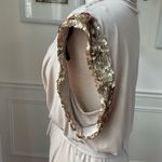 Calvin Klein Beige Cowl Neck Dress Champaign Sequin 12 Photo 6