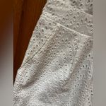 EXPRESS White Cotton Eyelet Open Tie Back Slit Sleeves Lined Romper Size 4 Photo 8