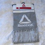 Reebok NWT Logo Fringe Scarf UNISEX GRAY/WHITE WINTER TASSEL Photo 1