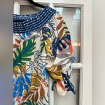 Jealous Tomato  Off Shoulder Tropical Top Blouse Shirt Woman’s Size M Resort Photo 4