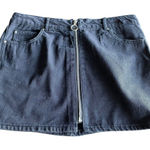 Highway Jeans Vintage 90s  Black Mini Skirt Women's 11/12‎ Retro Zip Up Y2K Photo 0