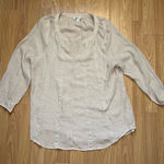 Counterparts Women’s XL Ivory Beach Boho Peasant Blouse Top Casual Lightweight Photo 0
