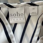 Soho  women's size XS cropped striped blouse, ties in the back Photo 2