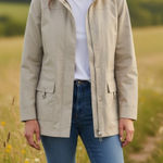 Mackintosh Beige Jacket Women's Size M‎ Outerwear Rain Coat Chore Barn Jacket Tan Size M Photo 0