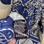 Anthropologie NWT $148  Holding Horses Blue Flared Bandana Shirt Dress 0 Photo 9