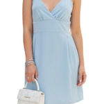 Lula Kate Jacqueline Mini Brunch Dress 6 Hydrangea Faille Tea Shower Coquette Blue Photo 0