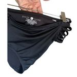 Shade & Shore  Women's small Knot Side High Waisted strappy black bikini bottoms​ Photo 3