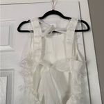 Lulus Uniquely Delightful White Textured Patchwork Backless White Midi Dress NWT Size L Photo 10