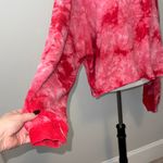 Fanatics Fanatic Red Tie-Dye Long Sleeve Crop Carolina Hurricanes Hockey Shirt Womens 2XL Photo 3