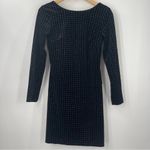 EXPRESS Dress Mini Velour Velvet Glitter Swiss Dot New Years Eve Holiday Small Photo 3