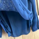 Boden Navy Long Sleeve Sequin Shimmer Blouse Women’s size 10​​ Photo 6