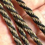 Trifari vintage goldtone and black rope twisted necklace Photo 5