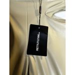 Pretty Little Thing NWT PRETTY LITTLE THINGS FLARE LEG‎ Tan Faux Leather Pants…Size US 10 Photo 4