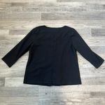 Lands' End  Black Front Pleat 3/4 Sleeve Knit Top S1 Photo 4