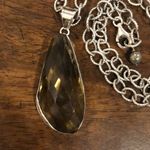Sterling Silver Smokey Quartz Diamond Cut Open Link  Chain Photo 8