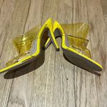 CityClassified Yellow Transparent Heels Women’s Size 6.5 Dressy Shoes Photo 5
