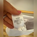 EXPRESS  Body Contour High Compression Square Neck Long Sleeve Cropped Tee Photo 5