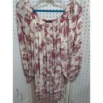 Angie  Cream Floral Print Tiered Boho Peasant Dress Size Medium Photo 1