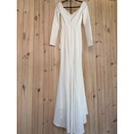 Lulus NWT  Feeling of Forever White Long Sleeve Mermaid Maxi Dress Wedding XXS Photo 7