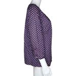 Boden Shirt Women 8 Blue White Yvonne Button Back Apple Print Preppy Novelty Photo 1