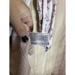 Knox Rose  Pink Thermal Waffle Knit Top with Puff Floral Sleeves Blouse Size M Photo 4