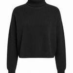 Lululemon Cropped Black Merino Wool Blend Sweater Mock Turtleneck Size 0 Photo 0