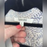 Splendid  Mackenzie Paisley-Print Button Tie Front Shirt Women's M White Sand L/S Photo 7