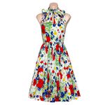 TRASHY DIVA Streetcar Dress, Wildflowers Print, 0 (US) Red Photo 4