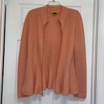 St. John Peach Zip front swing cardigan sweater Photo 7