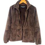 Kristen Blake | S |Women's Fleece Full Zip Jacket Sweatshirt Coat Brown Luxury Photo 0