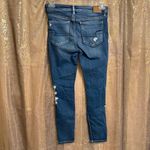 American Eagle  Stretch Dark Wash Distressed Jegging Skinny Jeans 6 Short Photo 1