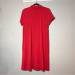 J. Jill Button Up Shirt Dress Collared Pink Pima Cotton Size Medium Knee Length Photo 5