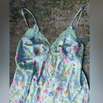 Vintage 90s Y2K Secret Treasures blue floral lace short slip dress, size small Photo 3