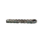 Real sterling silver and turquoise square link bracelet, like new Photo 2