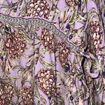 Max Studio  Lavender Floral Long Sleeve V-Neck Short Dress Small Photo 3