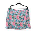 Lulu B Women Skirt Skort Sz 1X Floral Blue Pink Golf Pickleball Tennis Resort Photo 1