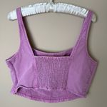 Pilcro Anthropologie Corset Tank Top Womens Large Purple Lilac Cropped Shirt Photo 1