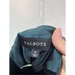 Talbots NWT Teal Silk Gazar pencil straight skirt Size 4 Side Zip Luster new 119 Photo 2