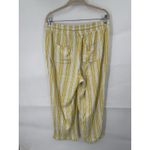 Torrid  Pull On Wide Leg Striped Linen Blend Pants Women 1R XL Yellow White Beach Photo 2